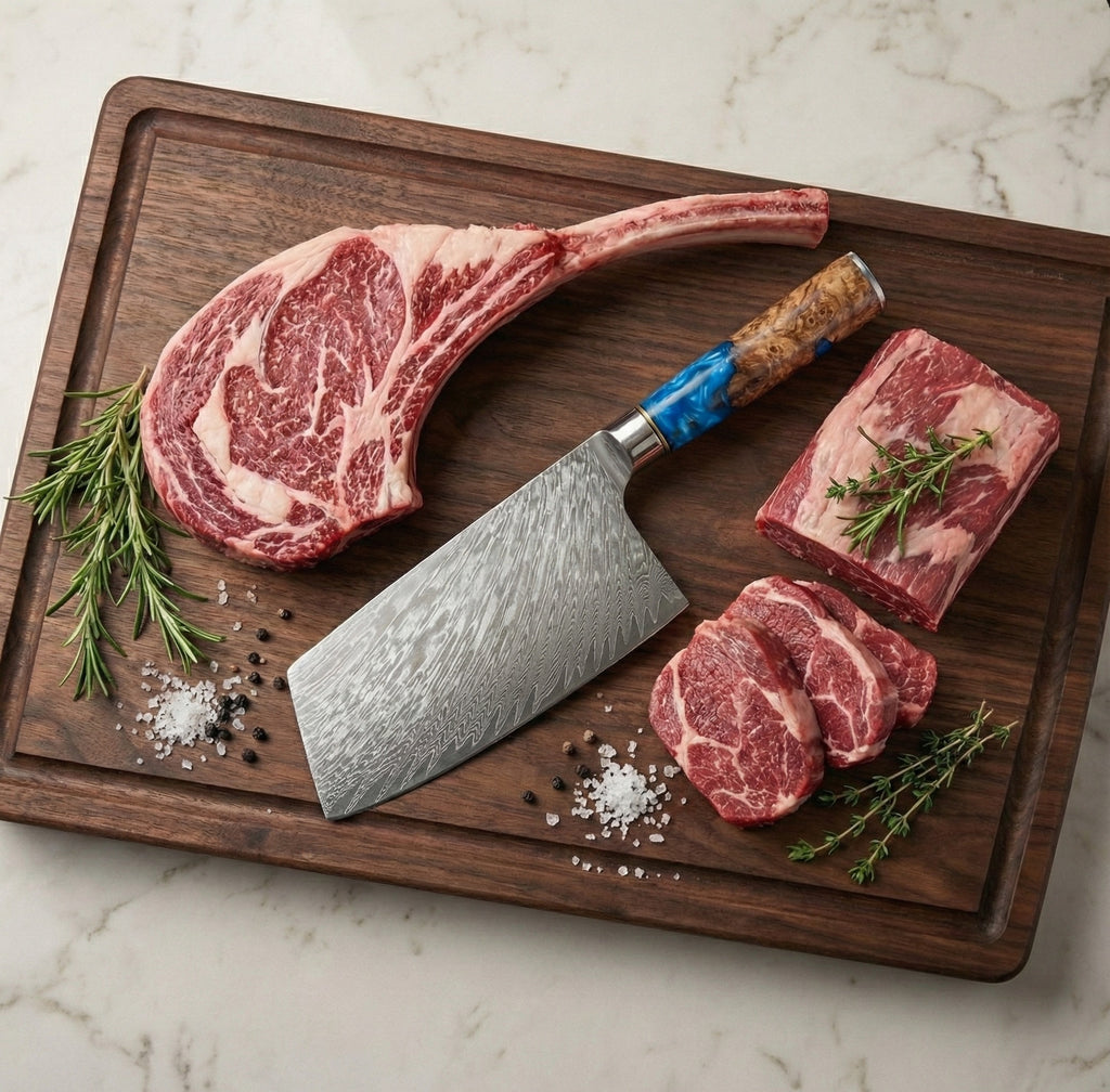 The Ocean Azure 7" Professional Cleaver